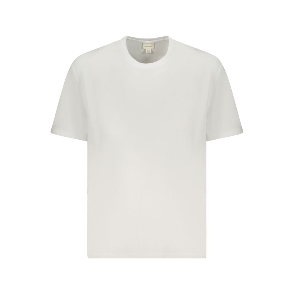 Calvin Klein White Cotton Men T-Shirt LUNESCAPE