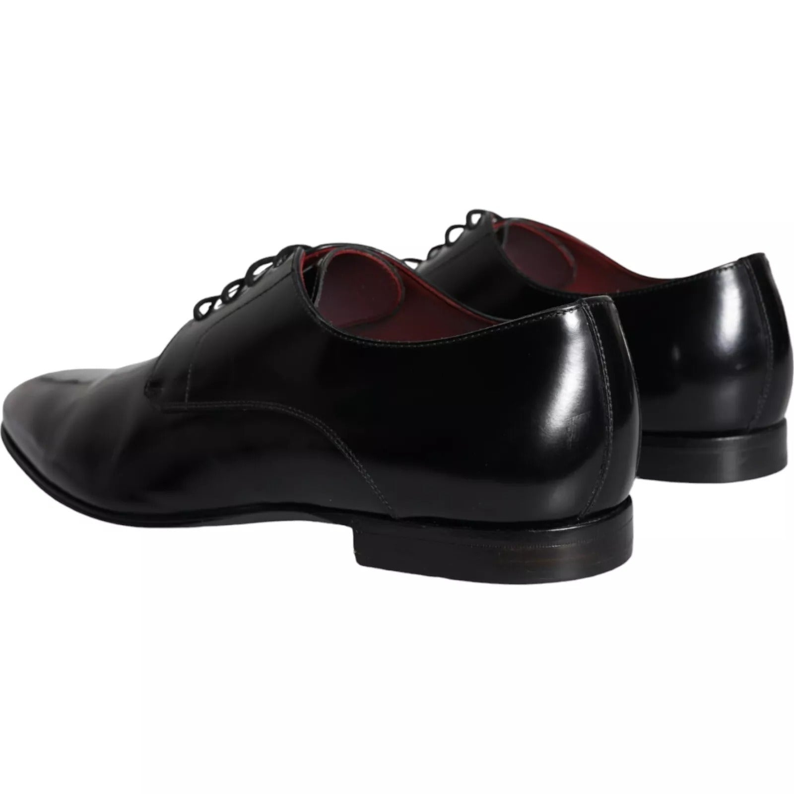 Dolce & Gabbana Black Calfskin Leather Derby Shoes LUNESCAPE
