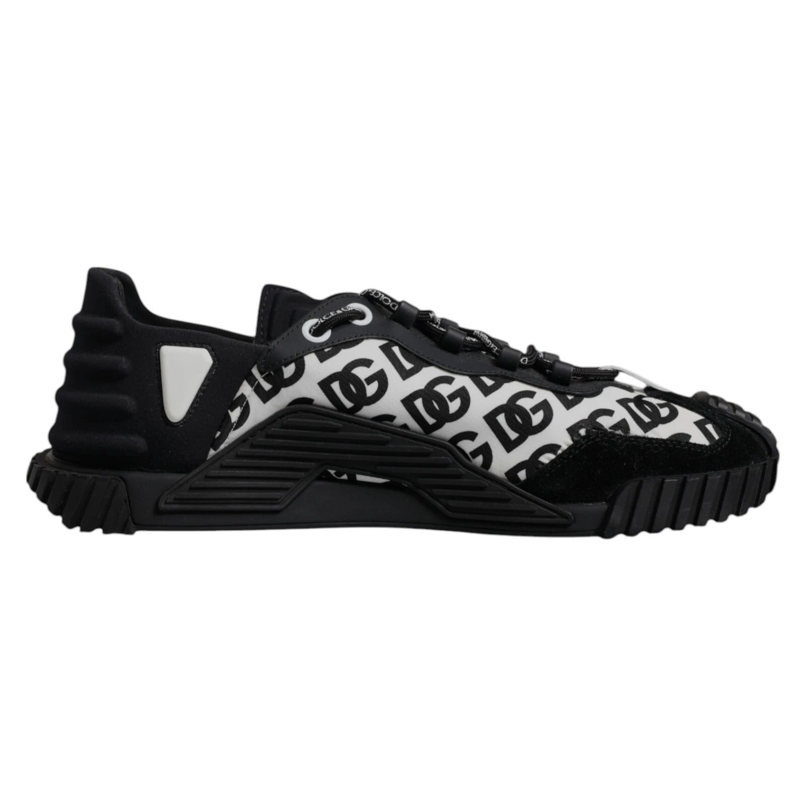 Dolce & Gabbana Black Logo Lace Up Low Top NS1 Sneakers LUNESCAPE