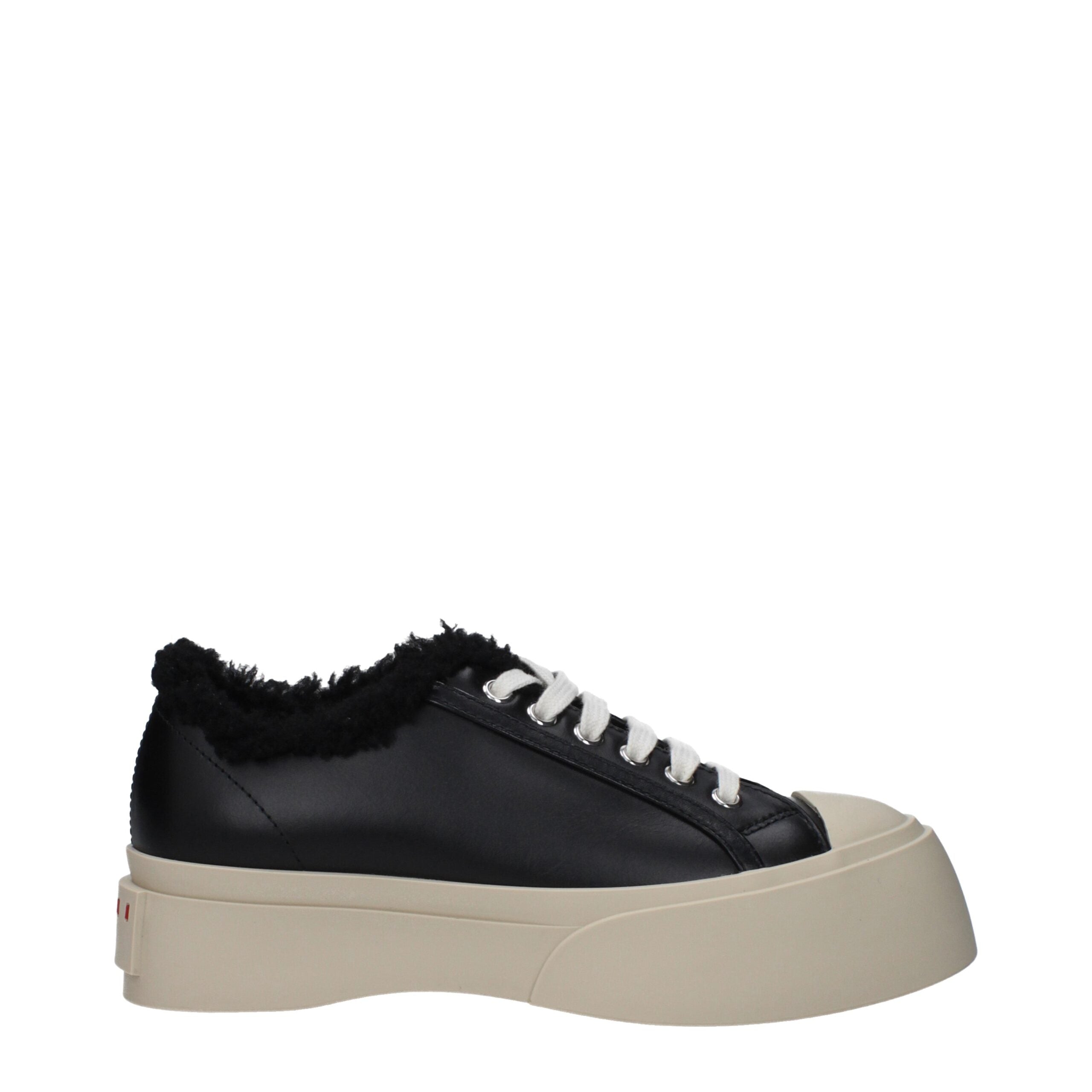 Marni Black Leather Chunky Sneakers LUNESCAPE
