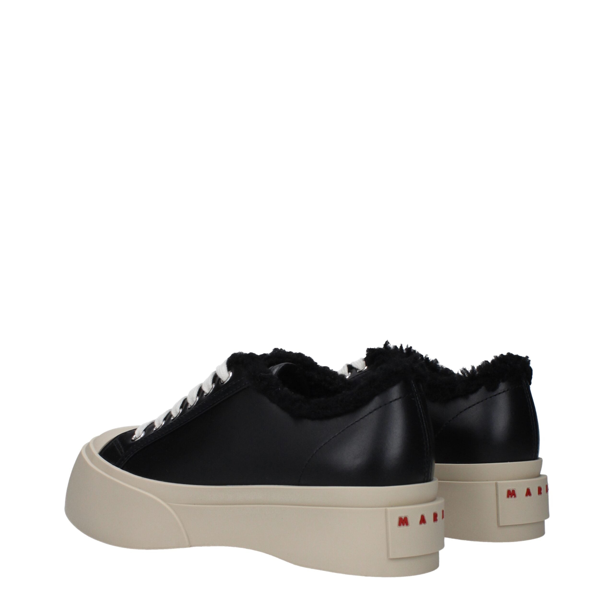 Marni Black Leather Chunky Sneakers LUNESCAPE