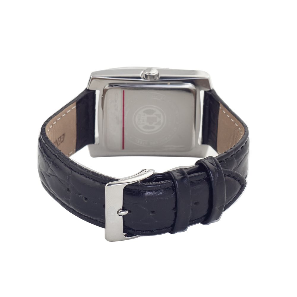 Time Force Black Leather Watch LUNESCAPE