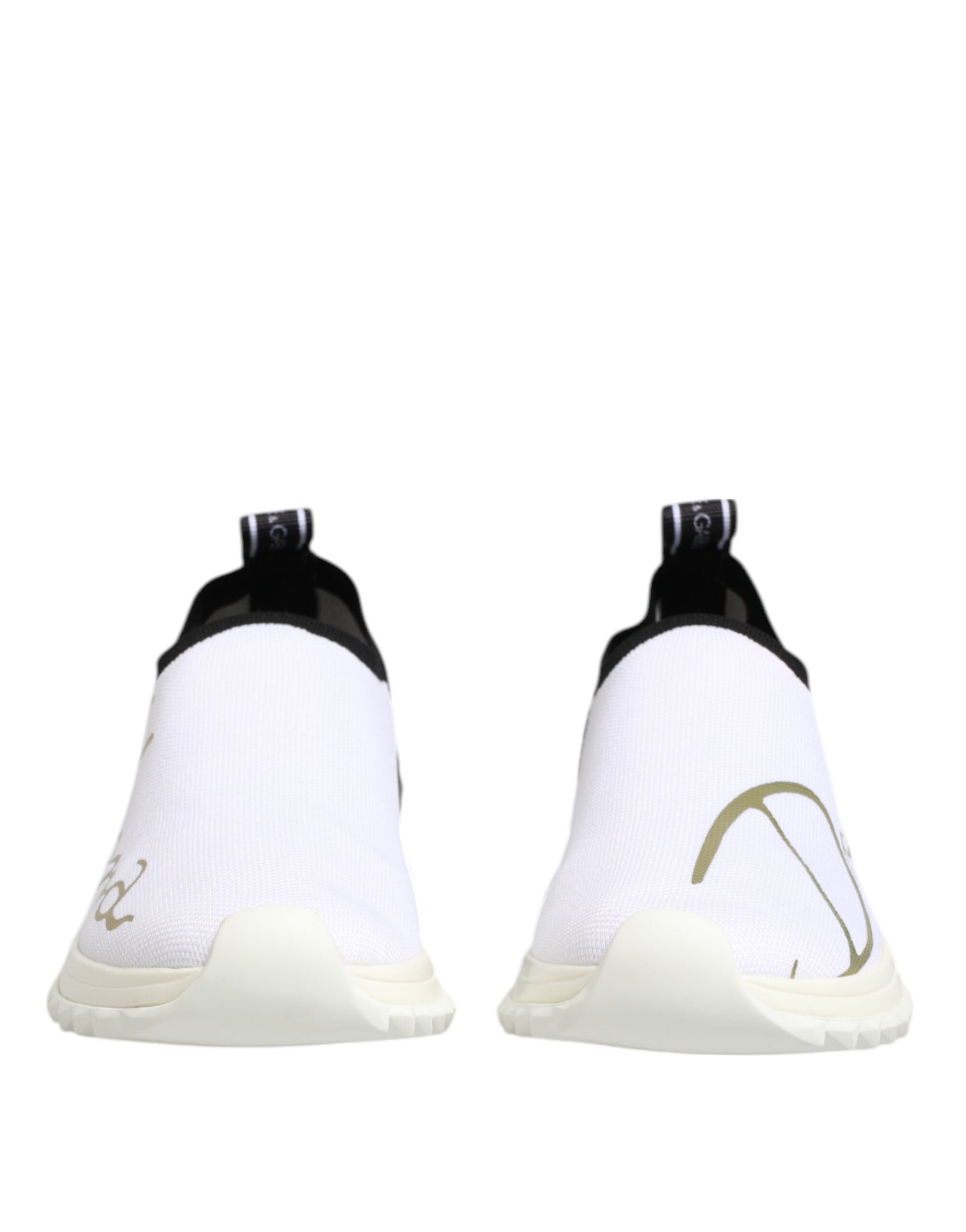 Dolce & Gabbana White Black Low Top Sorrento Sneakers Shoes