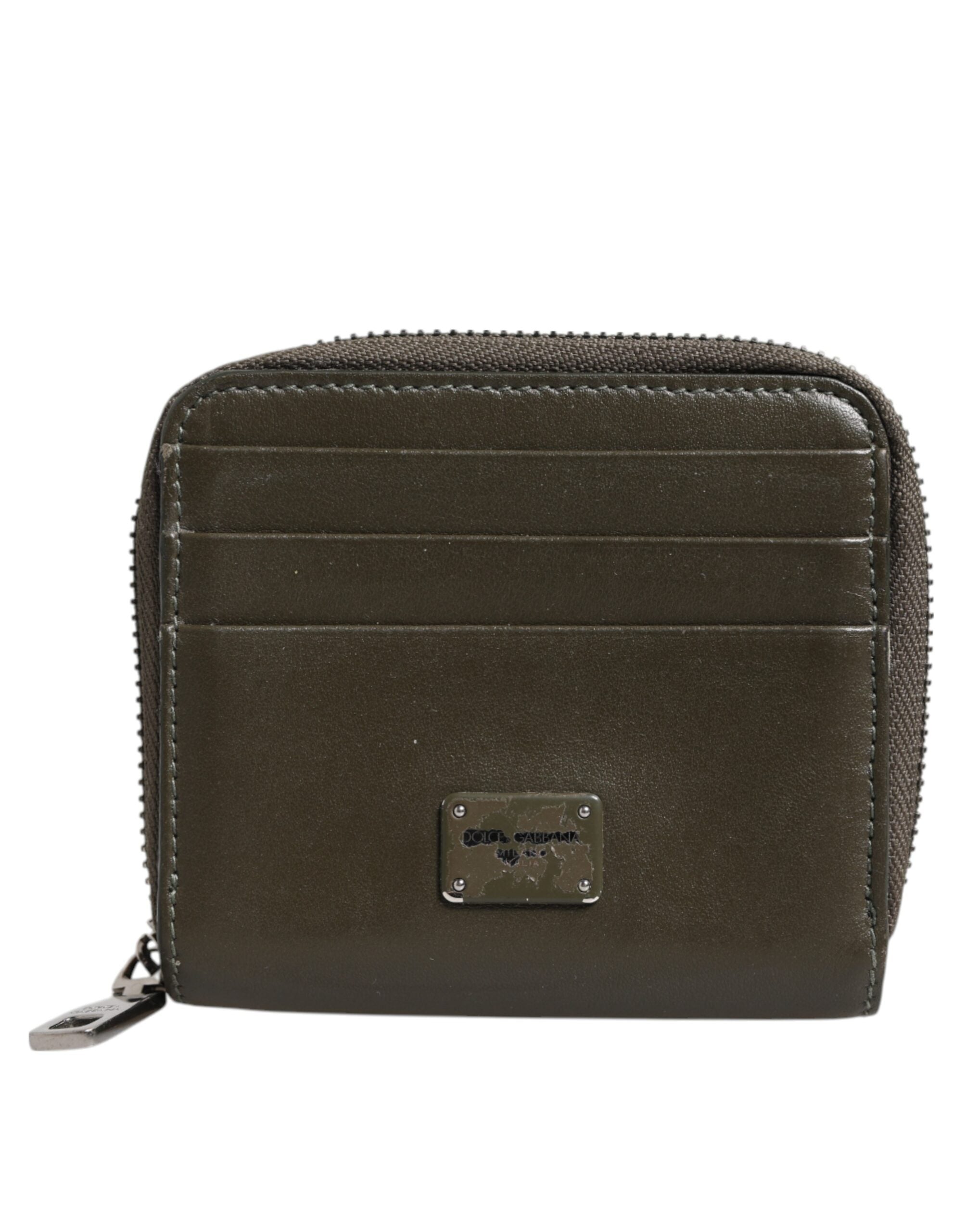 Dolce & Gabbana Brown Leather Coin Purse