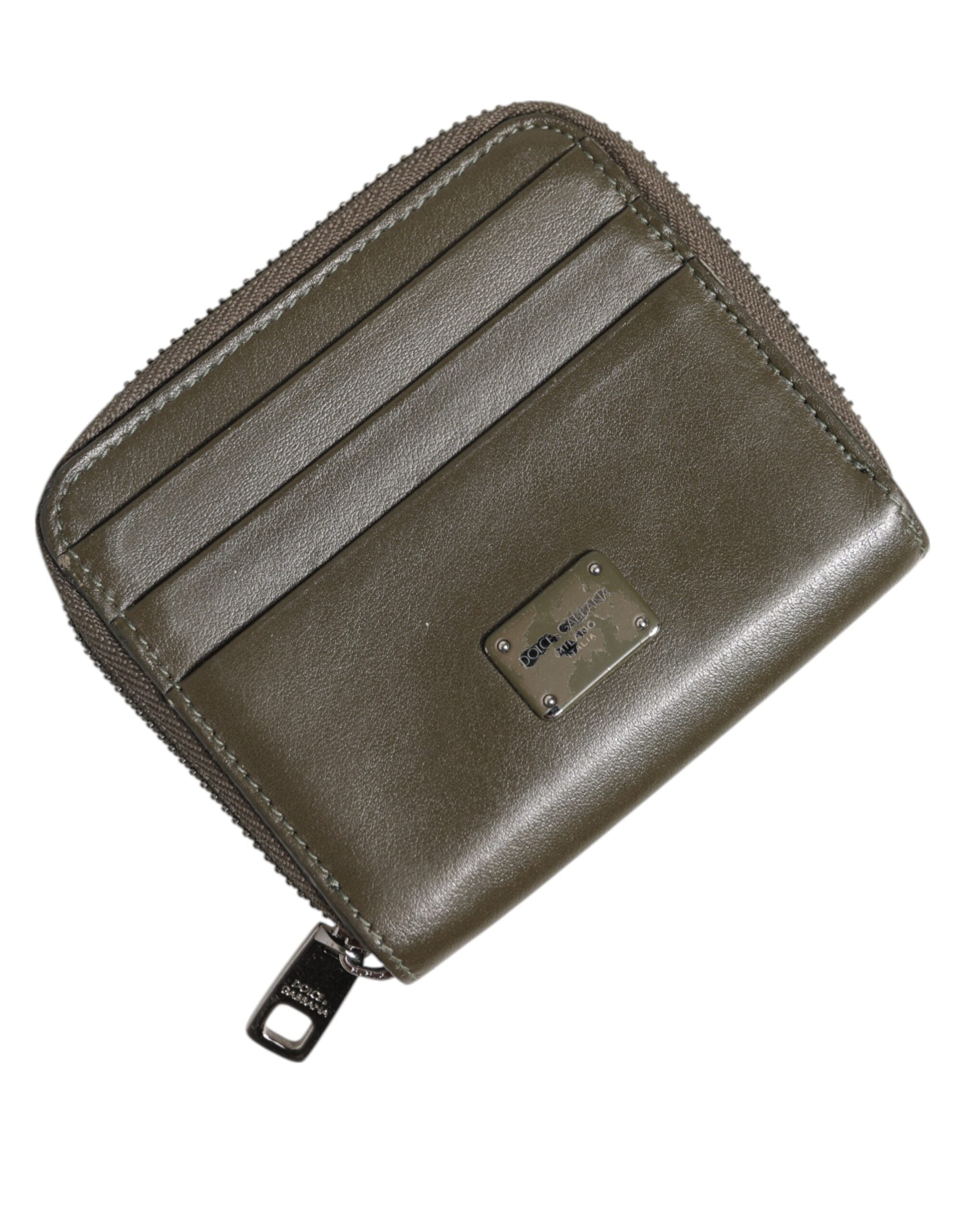 Dolce & Gabbana Brown Leather Coin Purse