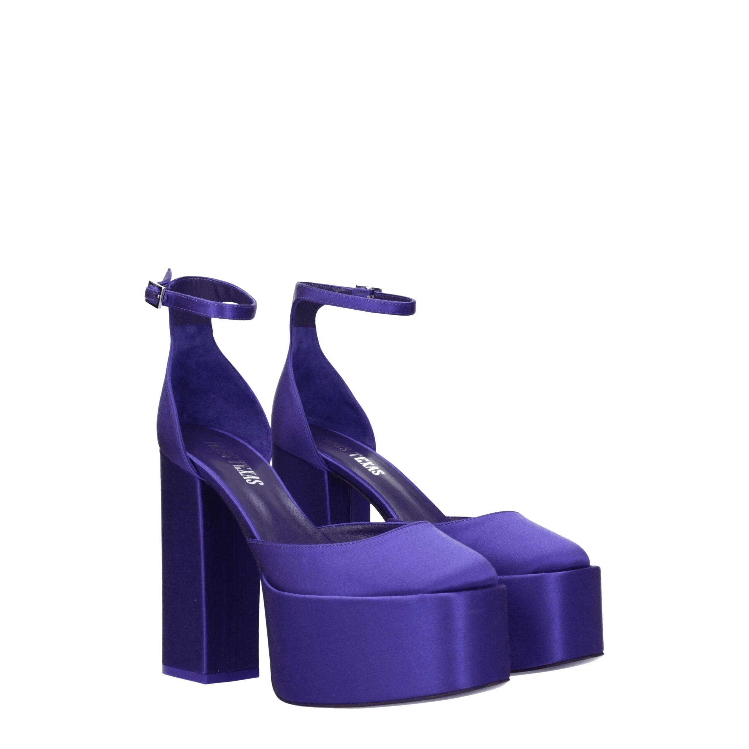 Paris Texas Purple Satin Platforms LUNESCAPE