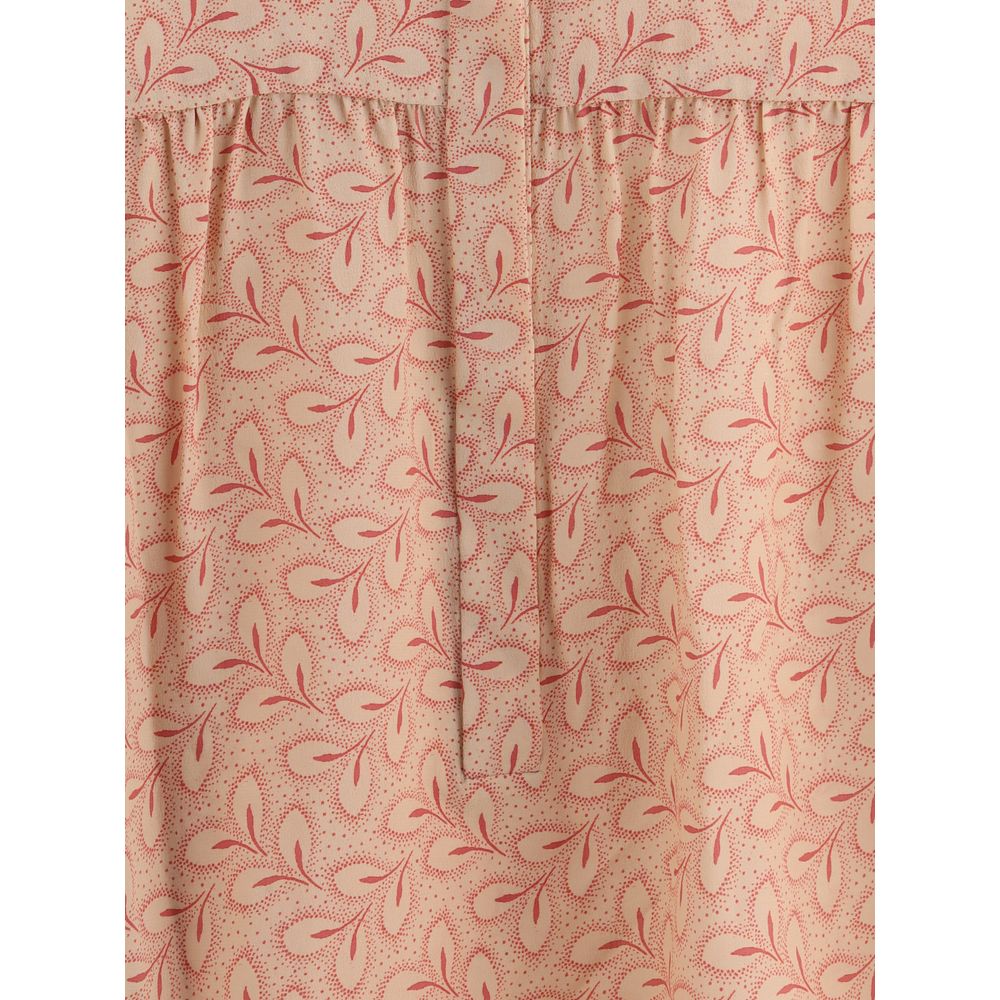 Kristina Ti Light Pink Silk Pattern Shirt