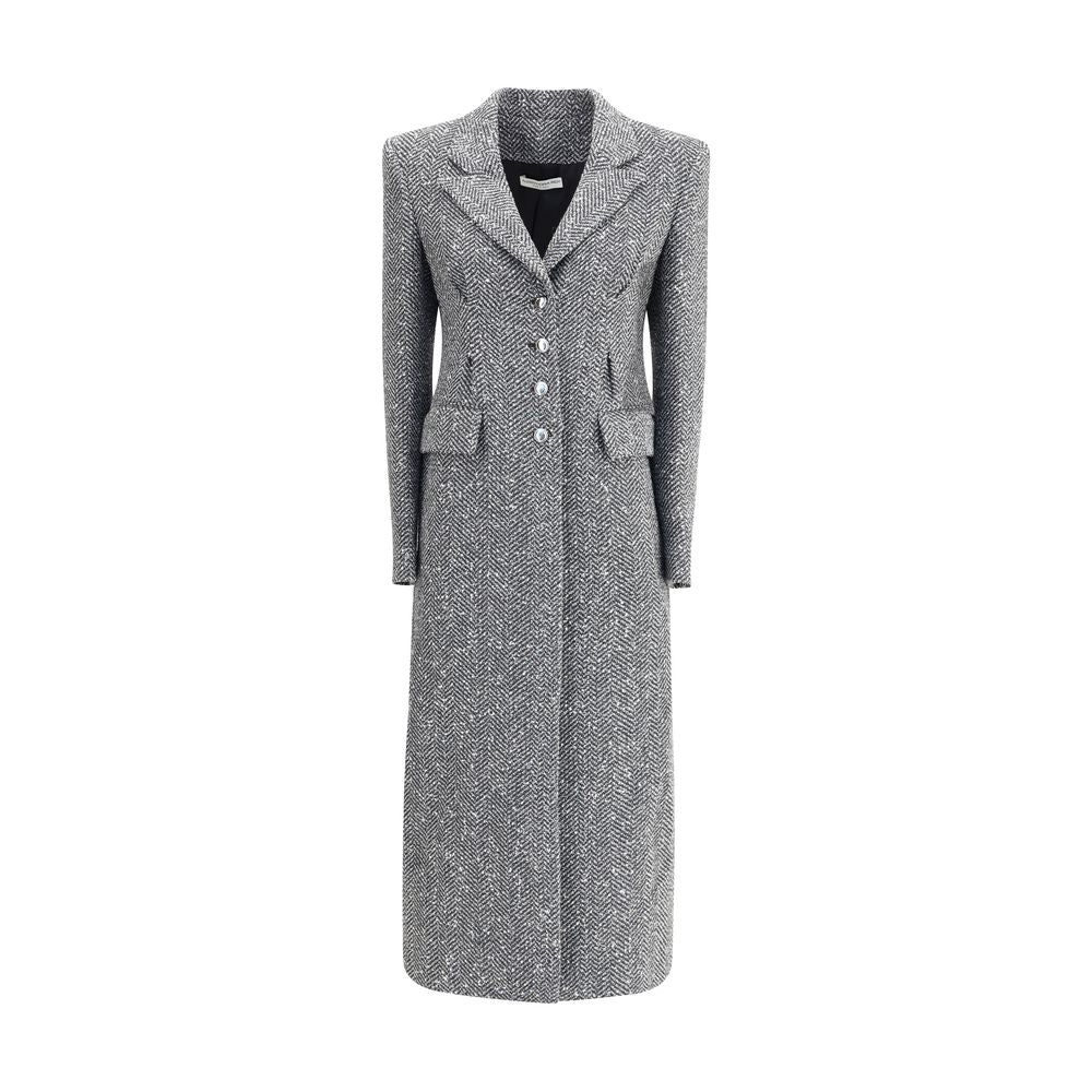 Alessandra Rich Tweed long Coat LUNESCAPE