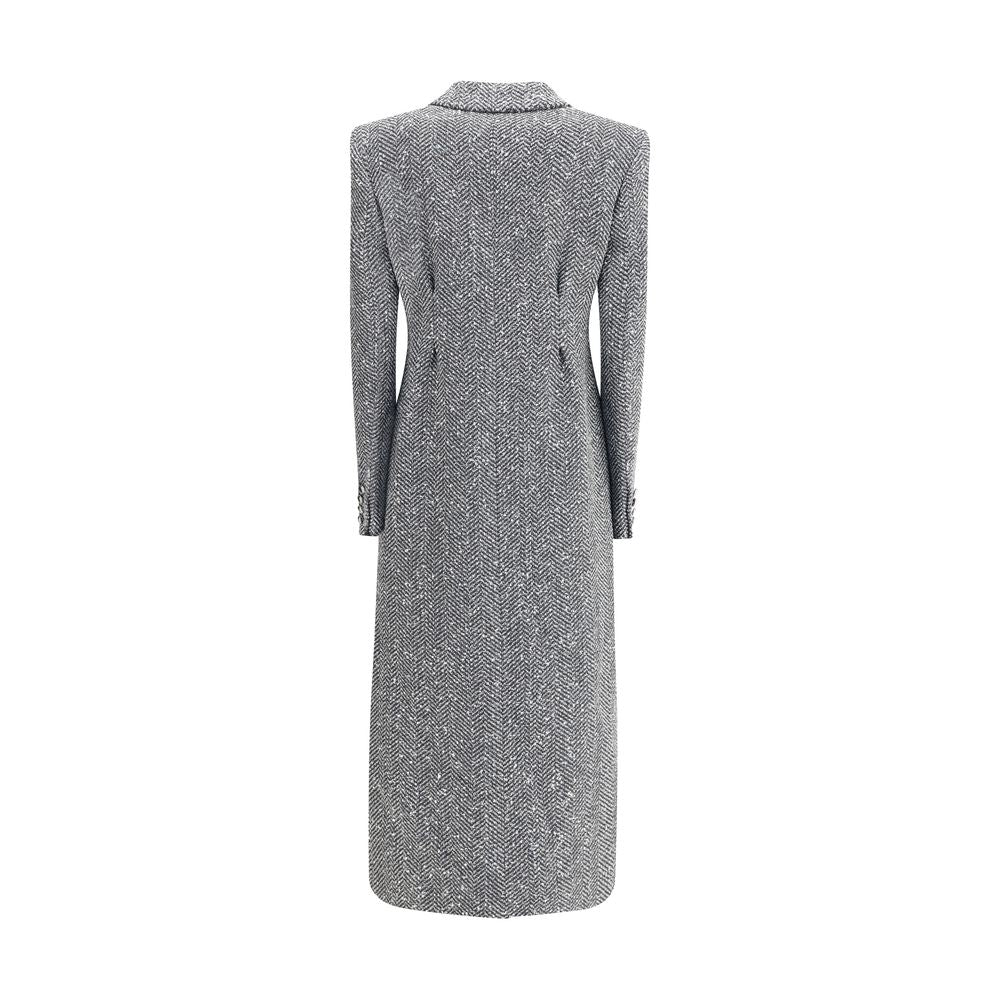 Alessandra Rich Tweed long Coat LUNESCAPE
