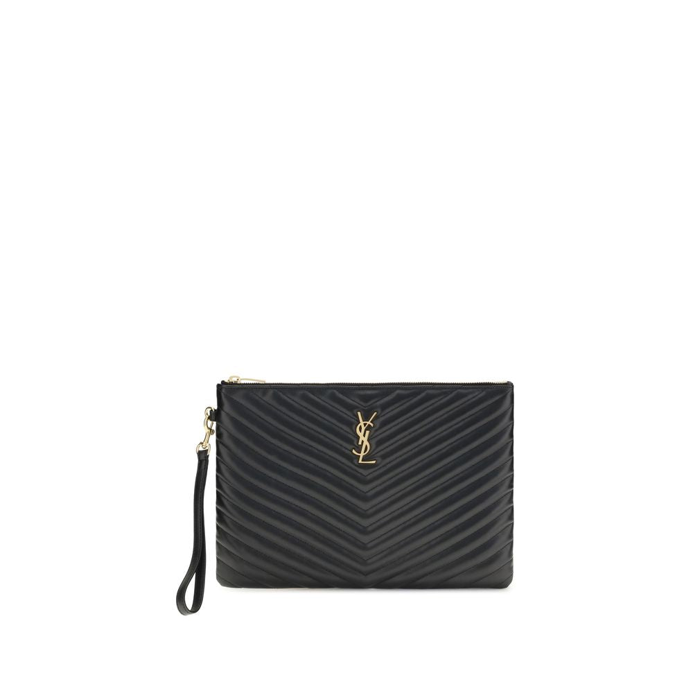 Saint Laurent Matelassé leather Pouch LUNESCAPE