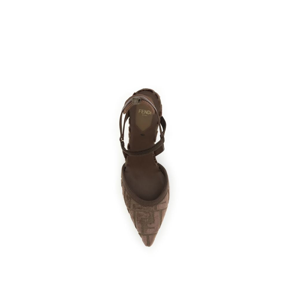 Fendi Colibri Kitten Heel Slingback Pumps LUNESCAPE