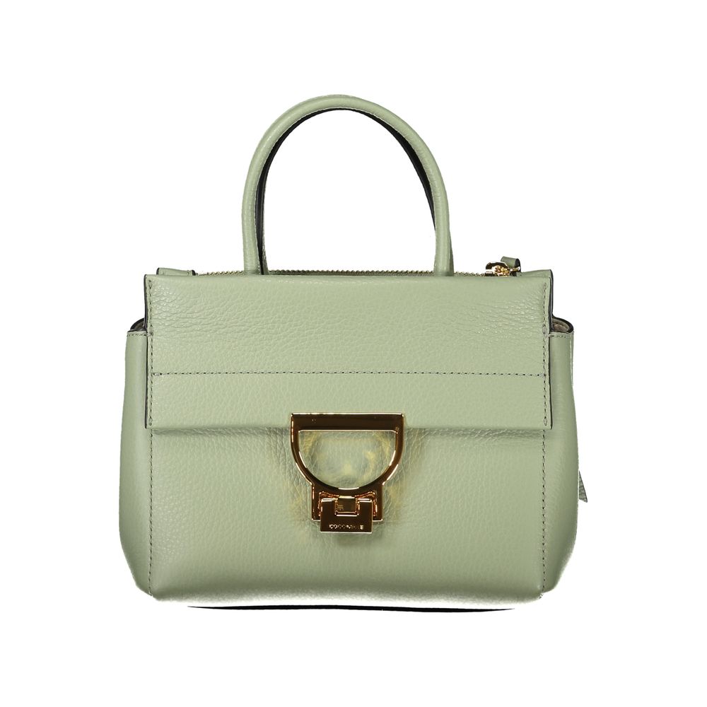 Coccinelle Green Leather Women Top-Handle Handbag LUNESCAPE