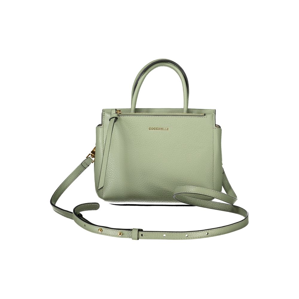 Coccinelle Green Leather Women Top-Handle Handbag LUNESCAPE
