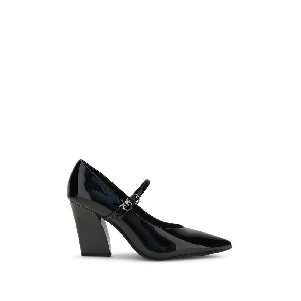 PINKO Patent Leather Block Heel Mary Hane Pumps