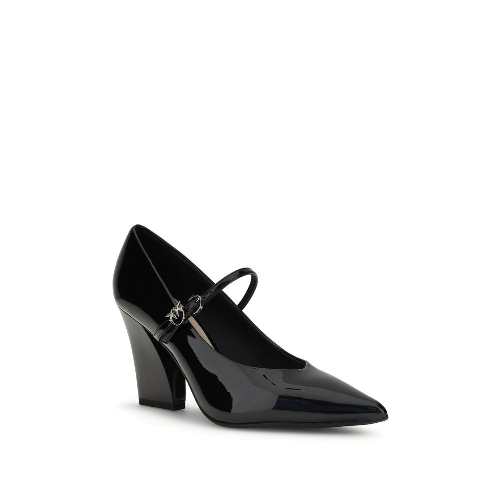 PINKO Patent Leather Block Heel Mary Hane Pumps