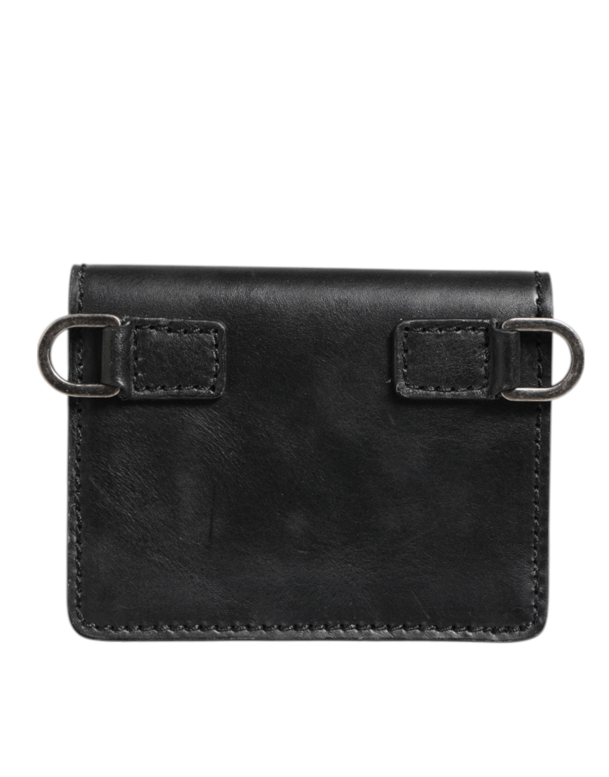 Dolce & Gabbana Black Leather Bifold Card Holder