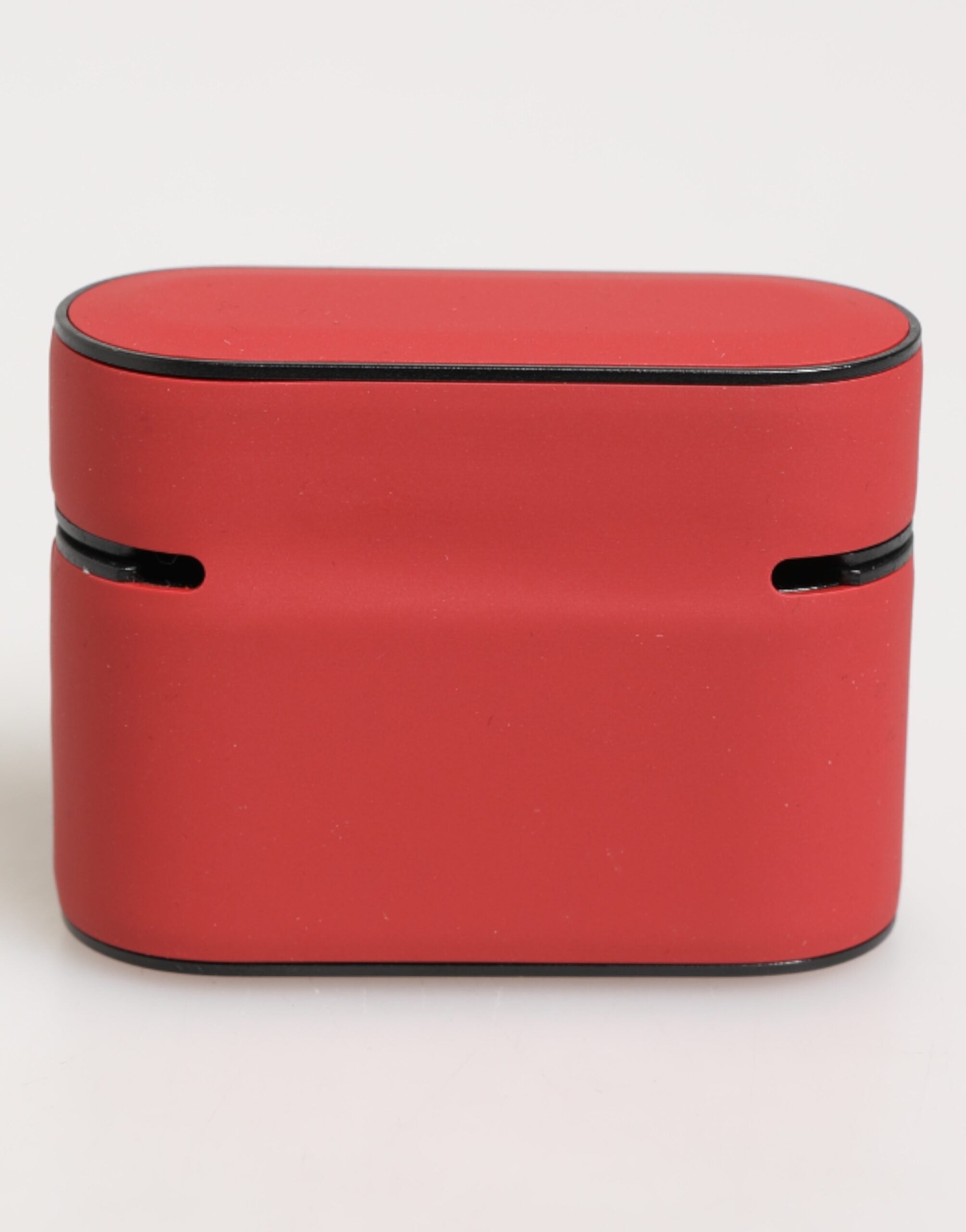 Dolce & Gabbana Red White Silicone Embossed Logo Accessory Airpods Case