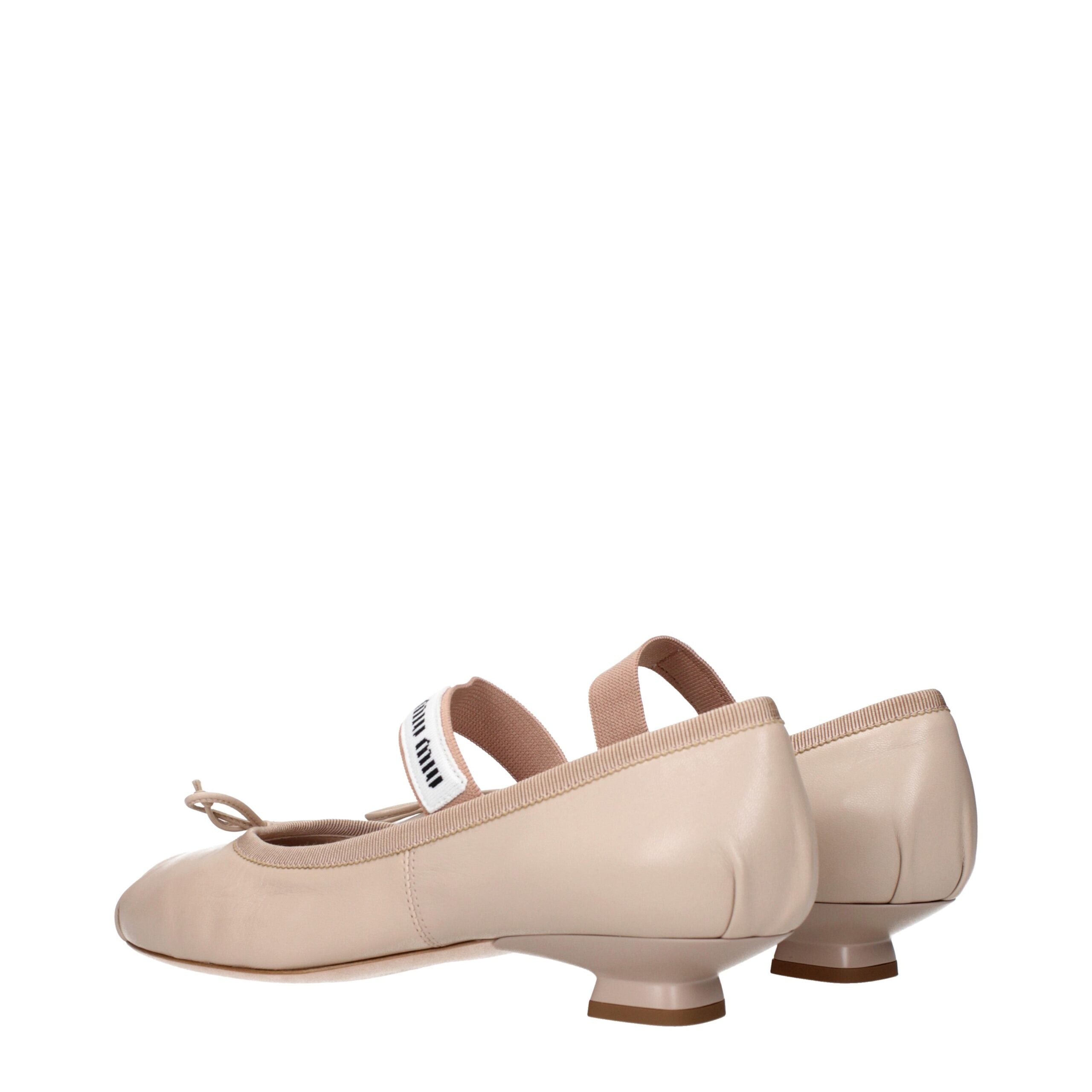 Miu Miu Pink Leather Ballet Flats LUNESCAPE