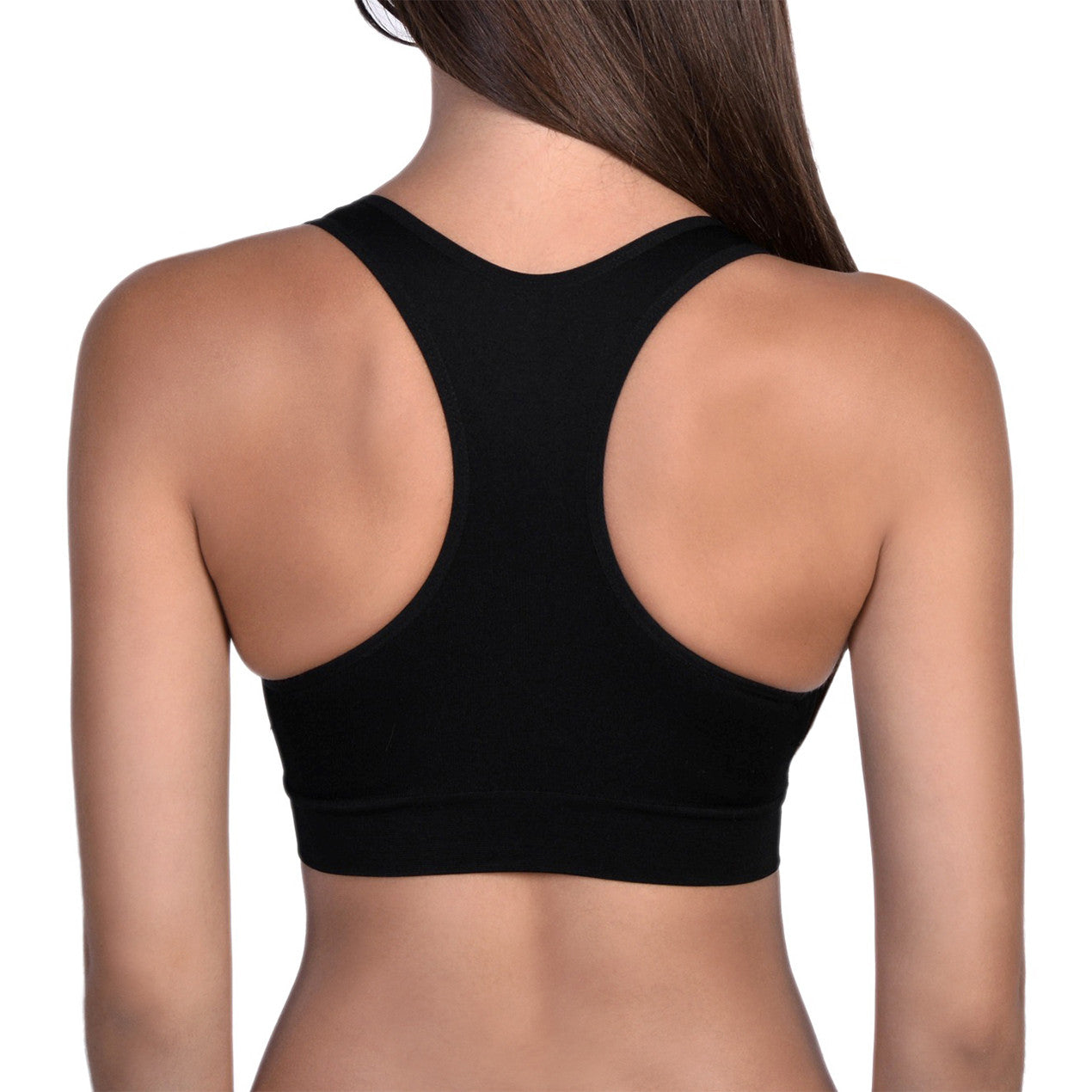 Most Comfortable Racerback Bra 2 Pack Black and White LUNESCAPE