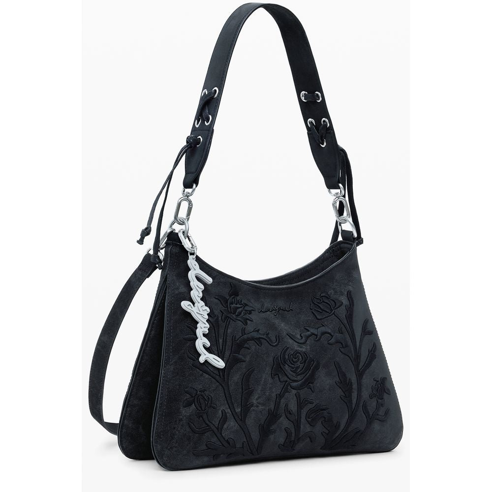 Desigual Black Polyethylene Women Handbag LUNESCAPE