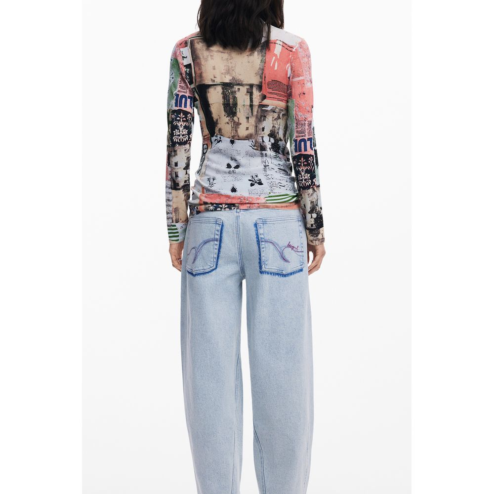 Desigual Pink Viscose Women Sweater LUNESCAPE