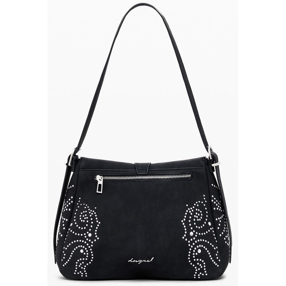 Desigual Black Polyethylene Women Handbag LUNESCAPE