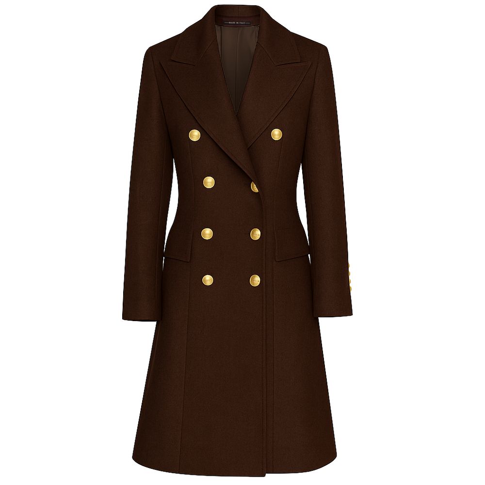 Made in Italy Brown Wool Jackets & Coat LUNESCAPE