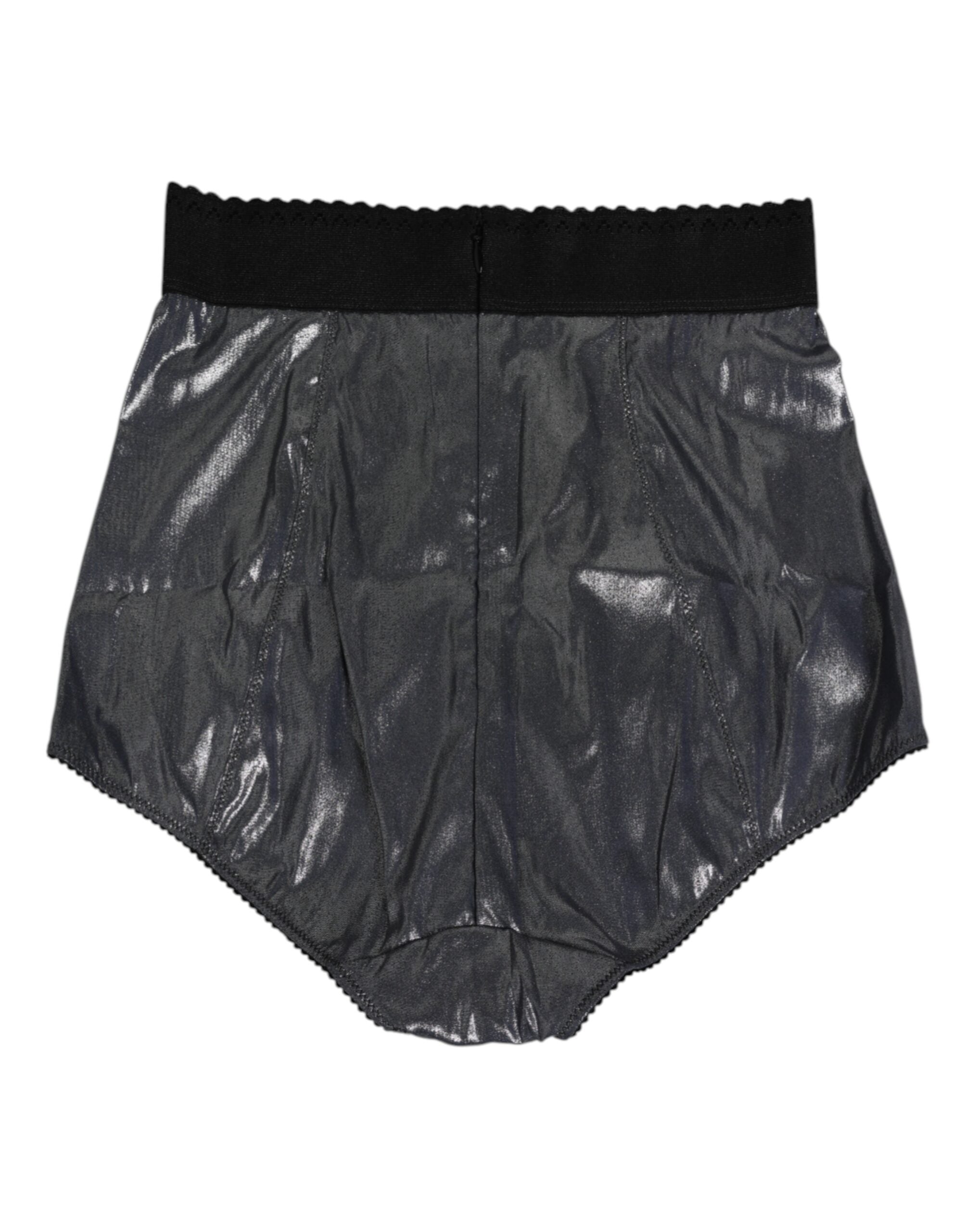 Dolce & Gabbana Gray Silk Stretch Slip Girdle Panty Underwear