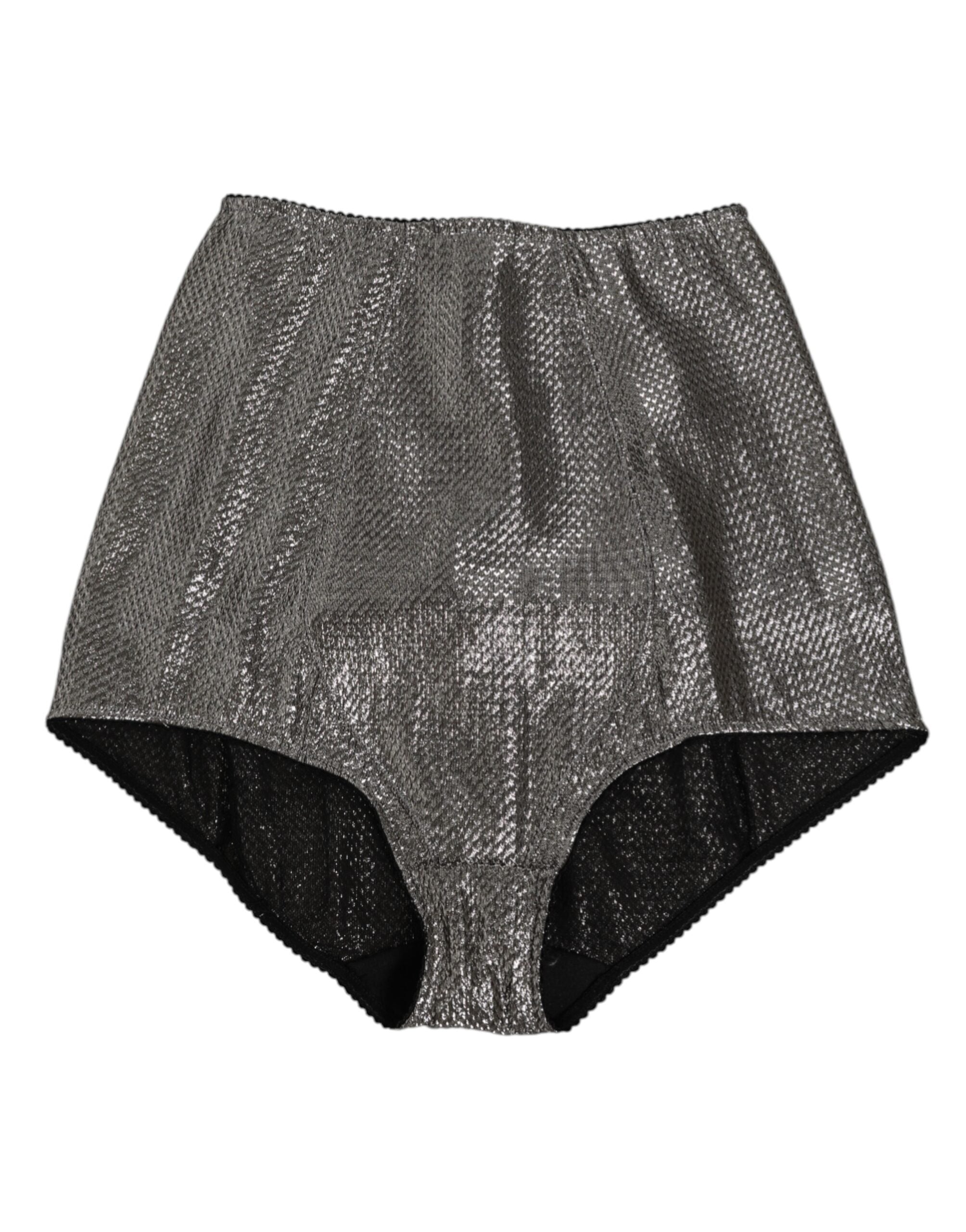 Dolce & Gabbana Gray Silk Stretch Slip Girdle Panty Underwear
