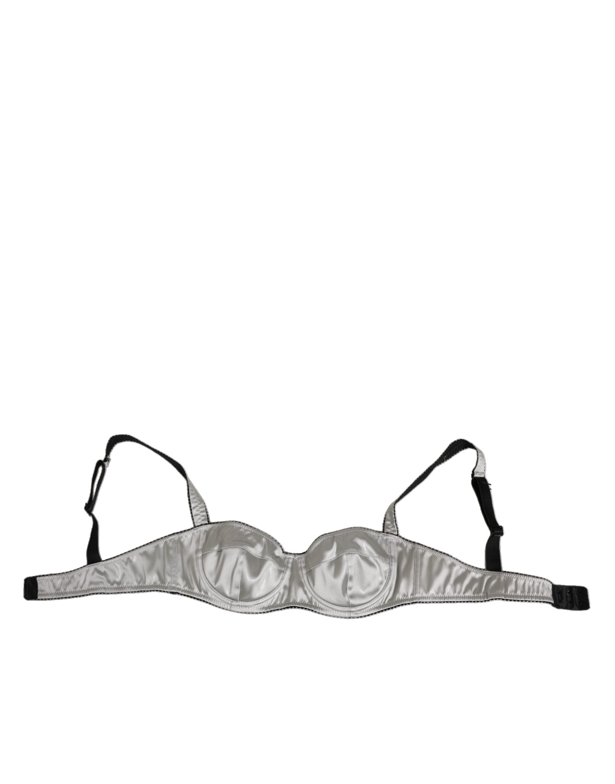 Dolce & Gabbana Gray Acetate Stretch Balconcino Bra Underwear LUNESCAPE