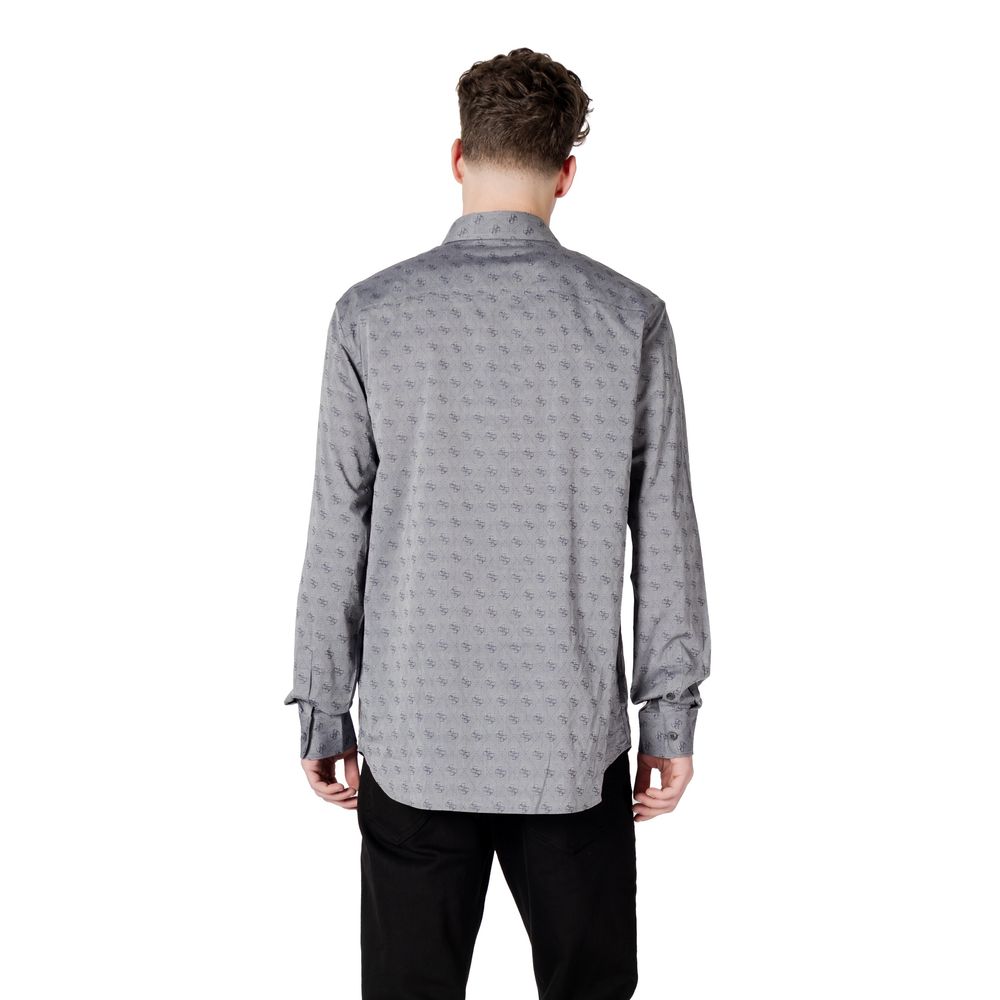 Guess Gray Cotton Dress Shirt