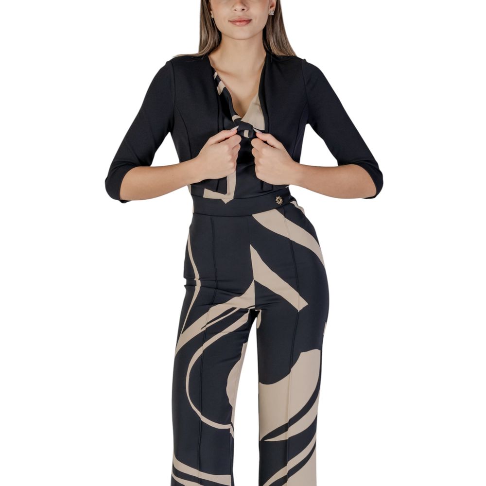 Rinascimento Black Polyester Sleeveless Jacket