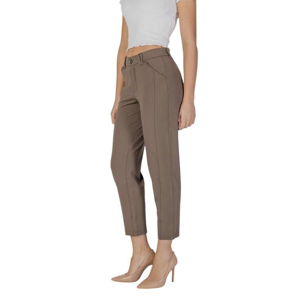 Street One Brown Polyester Pant LUNESCAPE