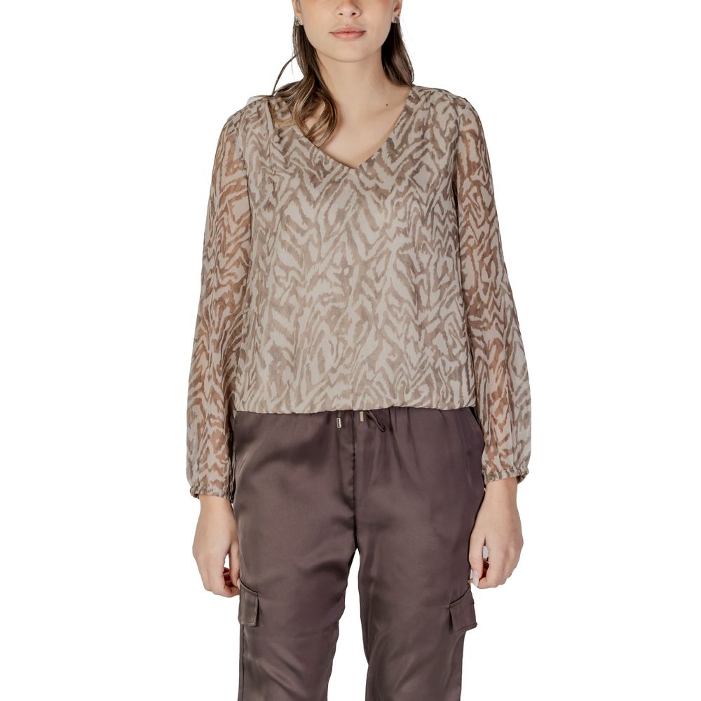 Street One Beige Polyester Blouse LUNESCAPE