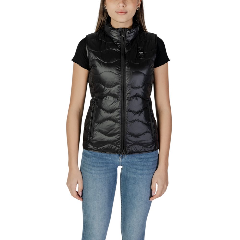 Blauer Black Polyamide Sleveless Jacket LUNESCAPE