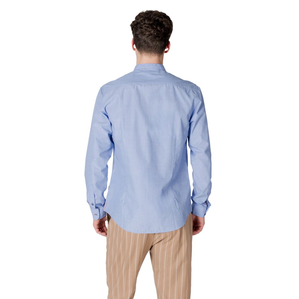 Gianni Lupo Blue Cotton Shirt LUNESCAPE