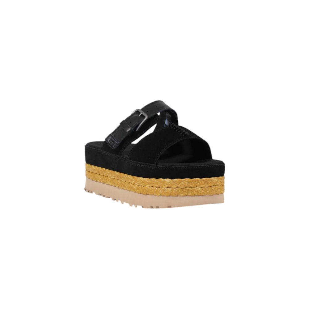 UGG Black Suede Leather Sandal LUNESCAPE