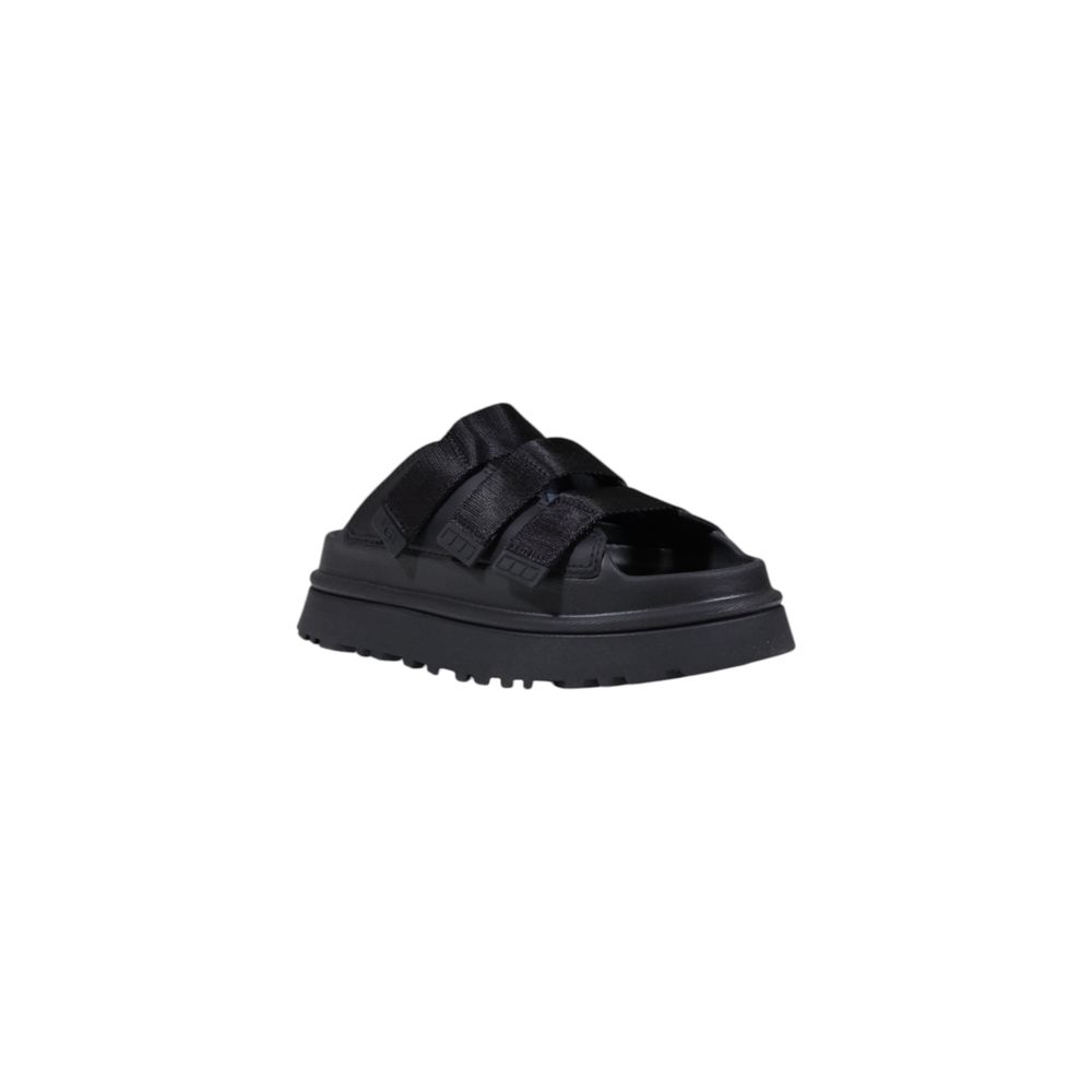 UGG Black Artificial Leather Platform LUNESCAPE