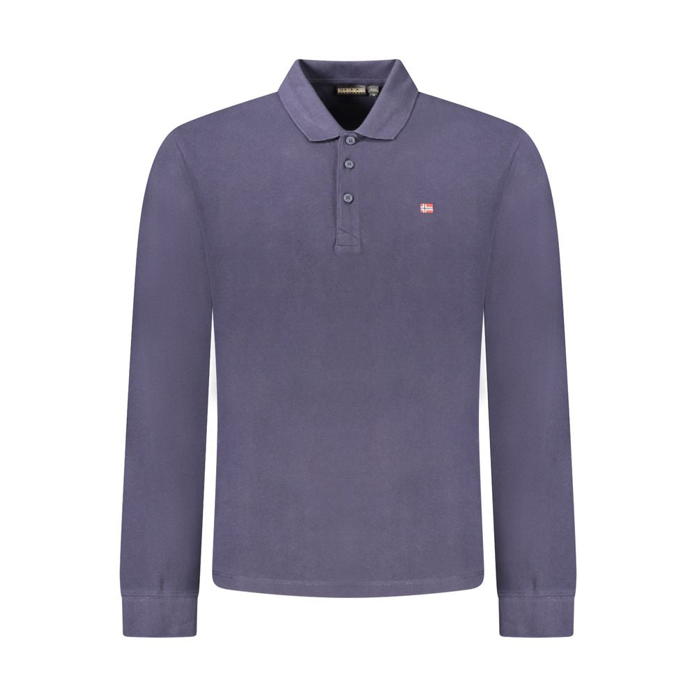 Napapijri Blue Cotton Men Polo Shirt LUNESCAPE
