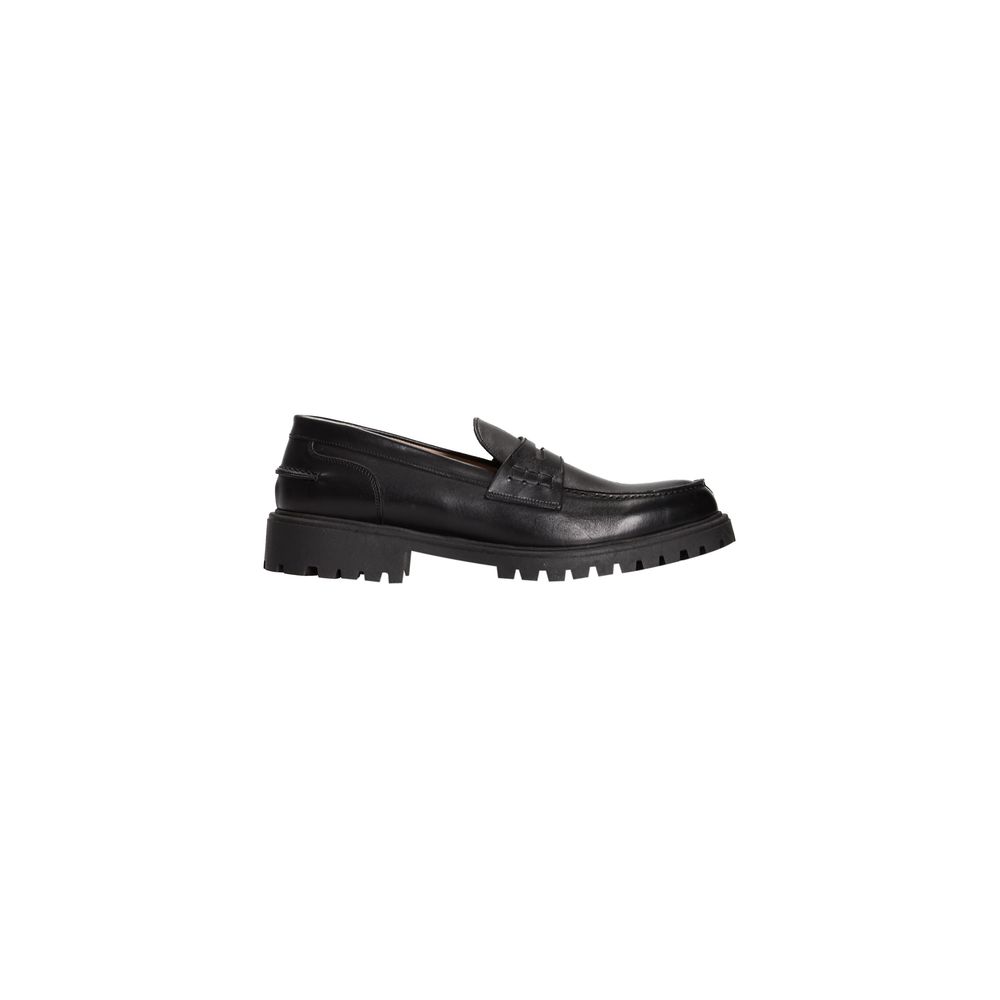 Roberto Pepe Luxury Black Calfskin Moccasin