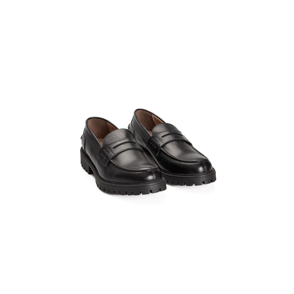 Roberto Pepe Luxury Black Calfskin Moccasin