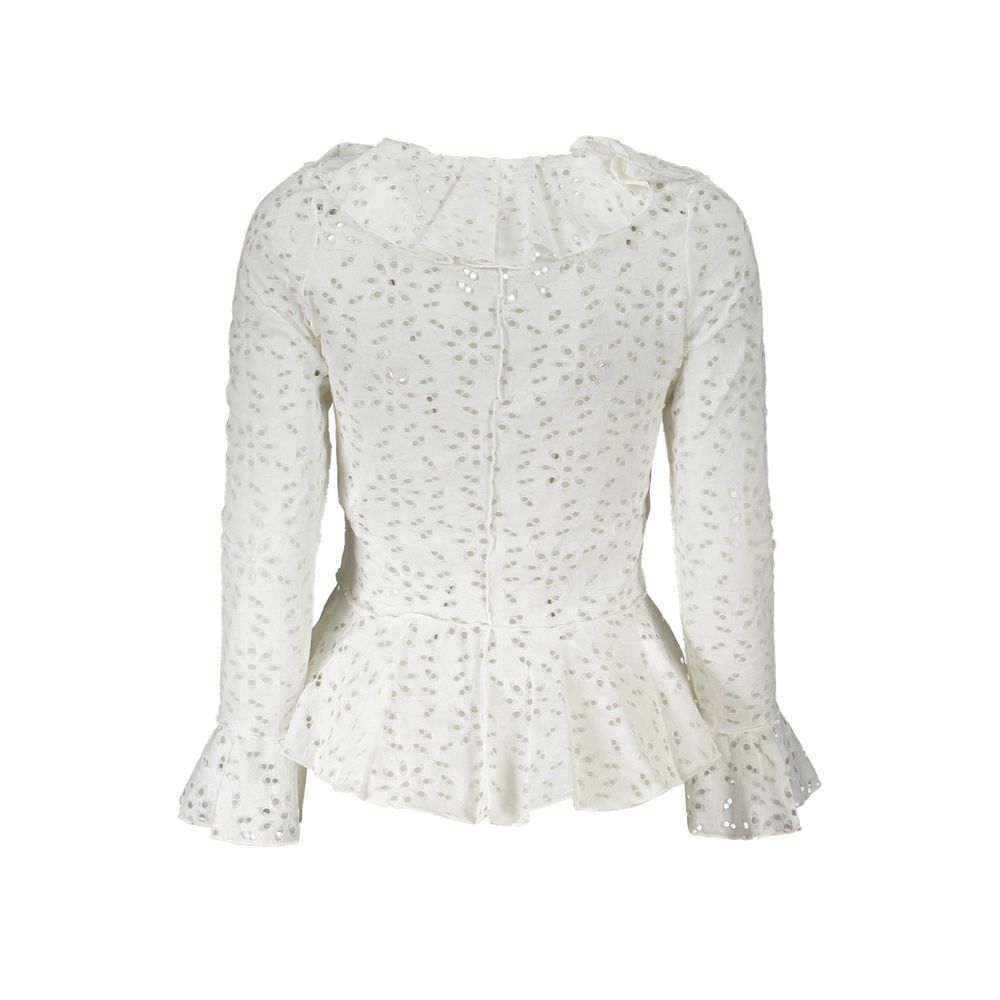 Desigual White Cotton Shirt LUNESCAPE