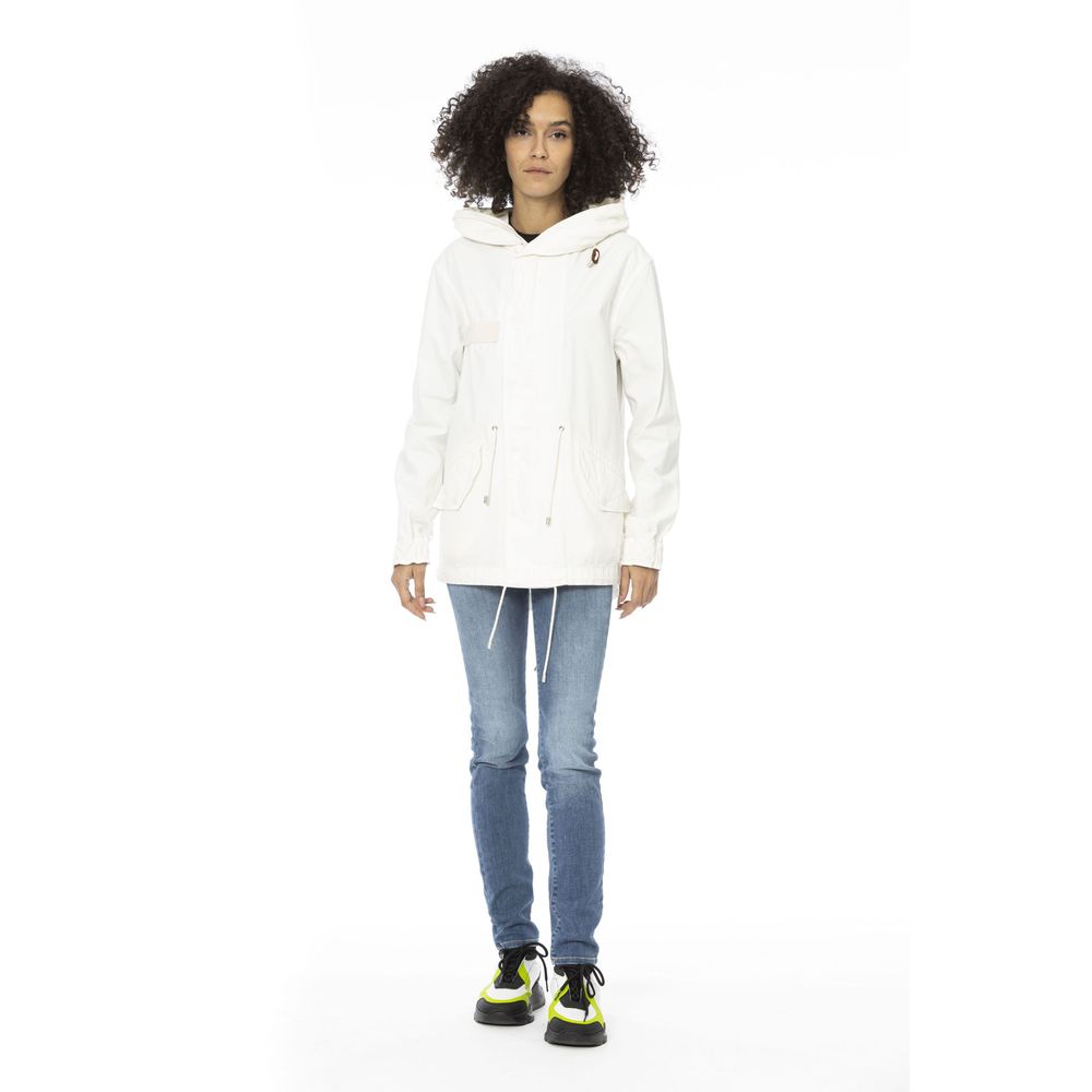 Mr&Mrs Italy White Cotton Women Parka Jacket