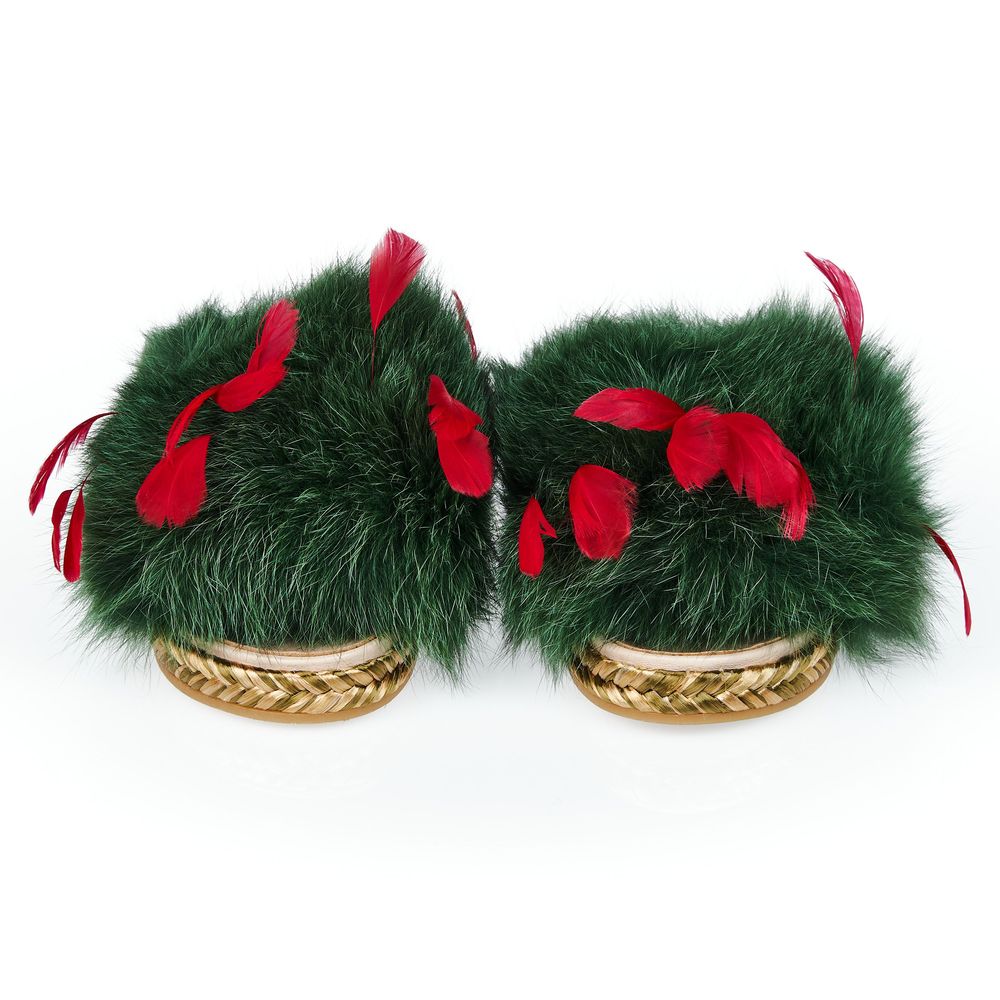 Mr&Mrs Italy Green Textile Shoe LUNESCAPE