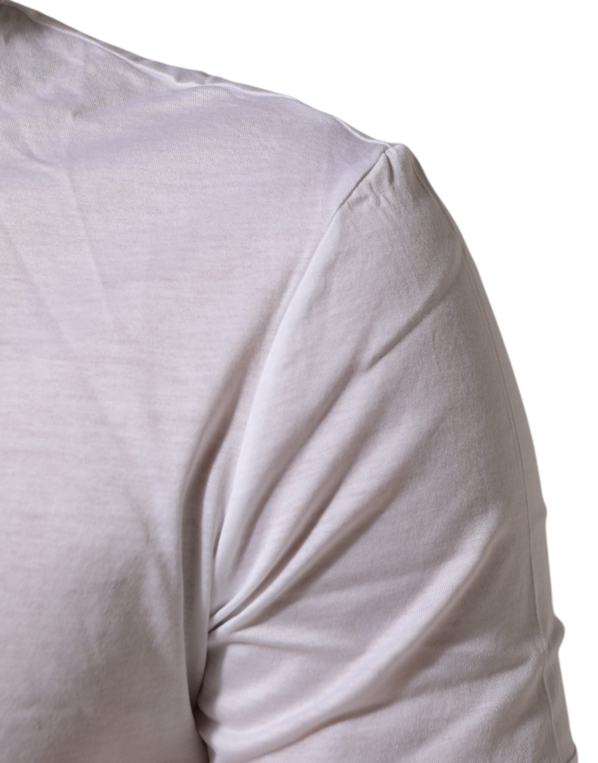 Dolce & Gabbana White Cotton Crew Neck Underwear Tee T-shirt LUNESCAPE