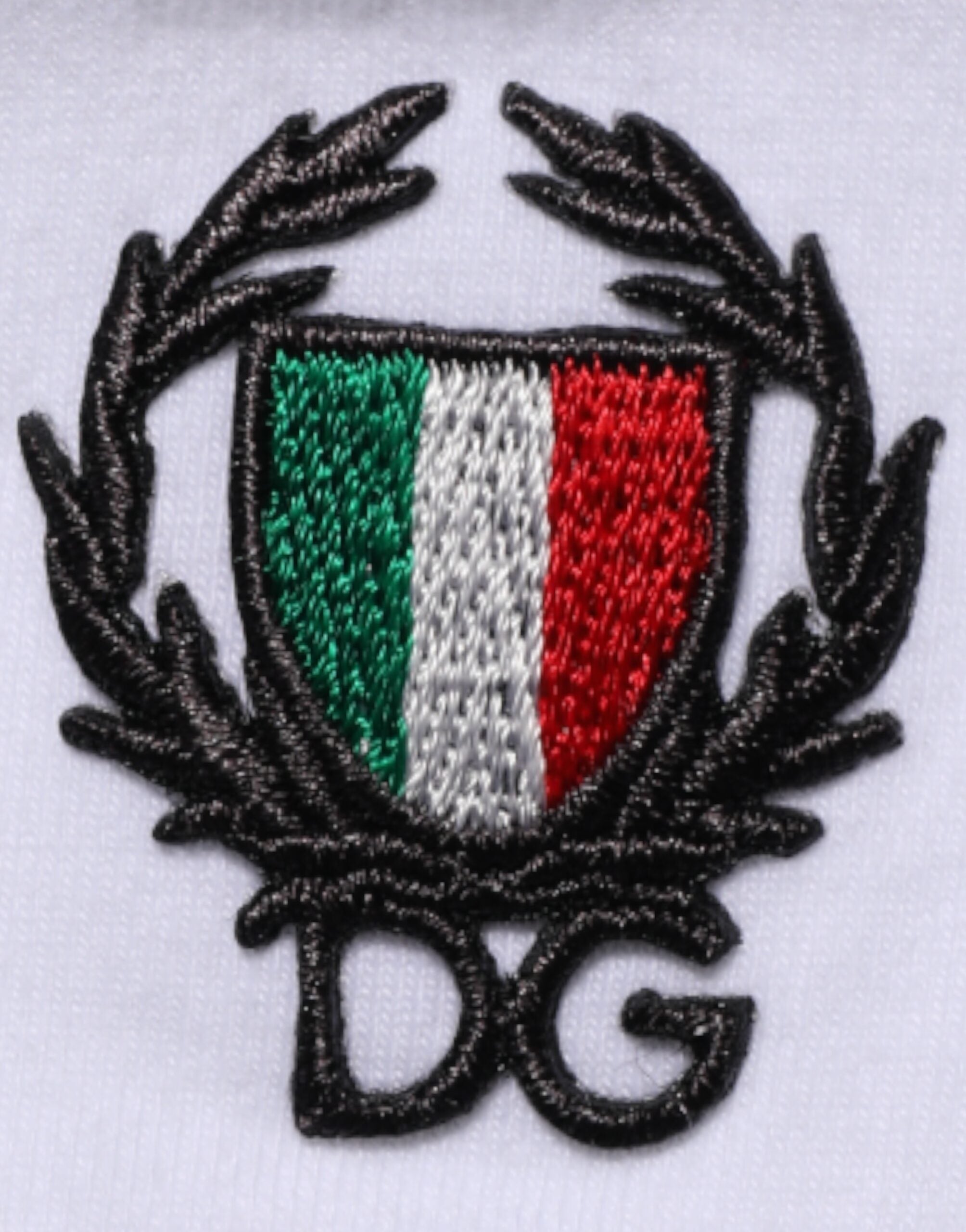 Dolce & Gabbana White Cotton DG Italia Round Neck Men T-shirt LUNESCAPE