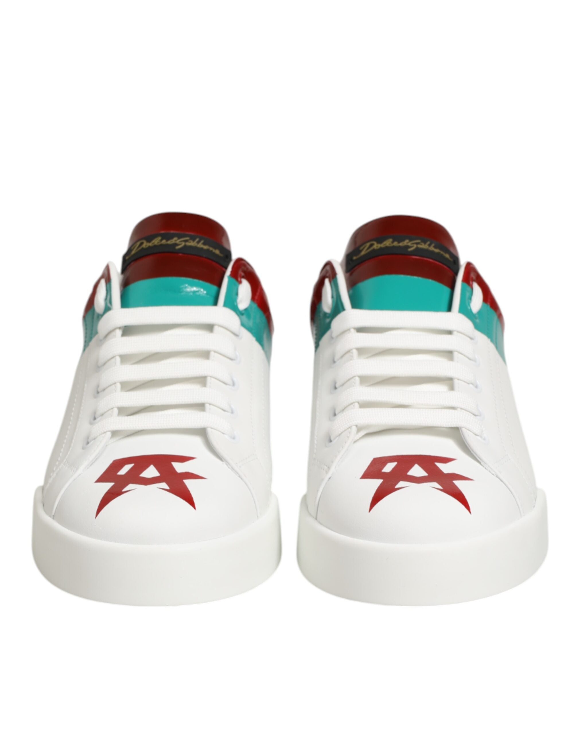 Dolce & Gabbana Multicolor Leather Logo Low Top Sneakers Shoes LUNESCAPE