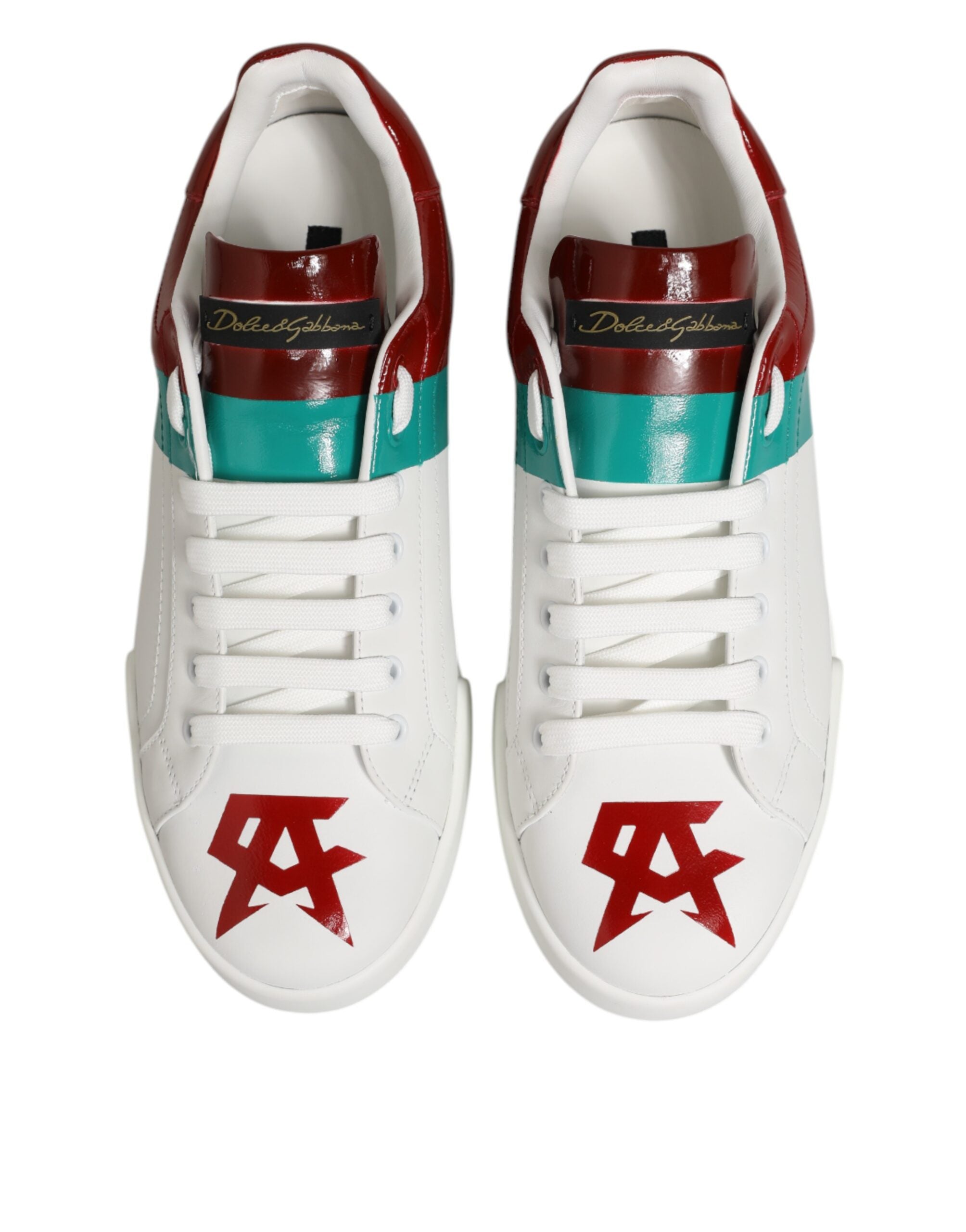 Dolce & Gabbana Multicolor Leather Logo Low Top Sneakers Shoes LUNESCAPE