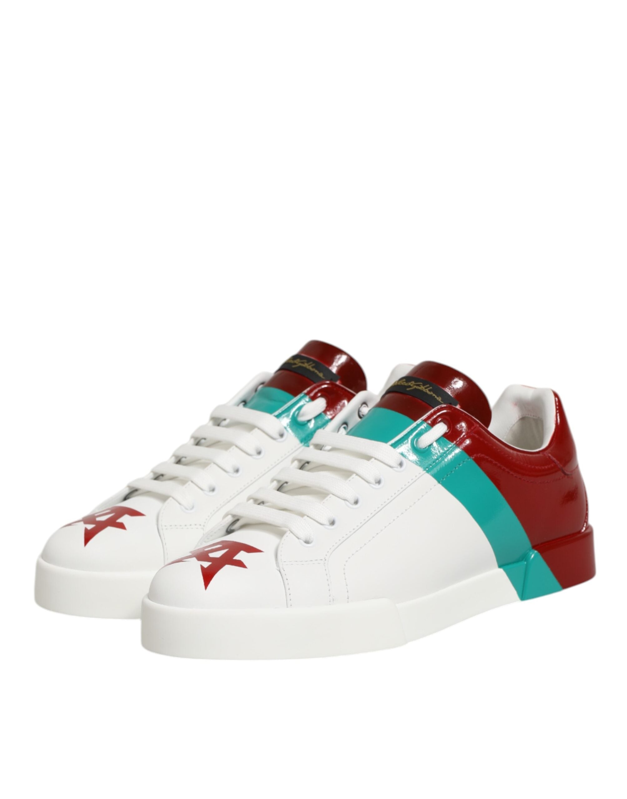 Dolce & Gabbana Multicolor Leather Logo Low Top Sneakers Shoes LUNESCAPE