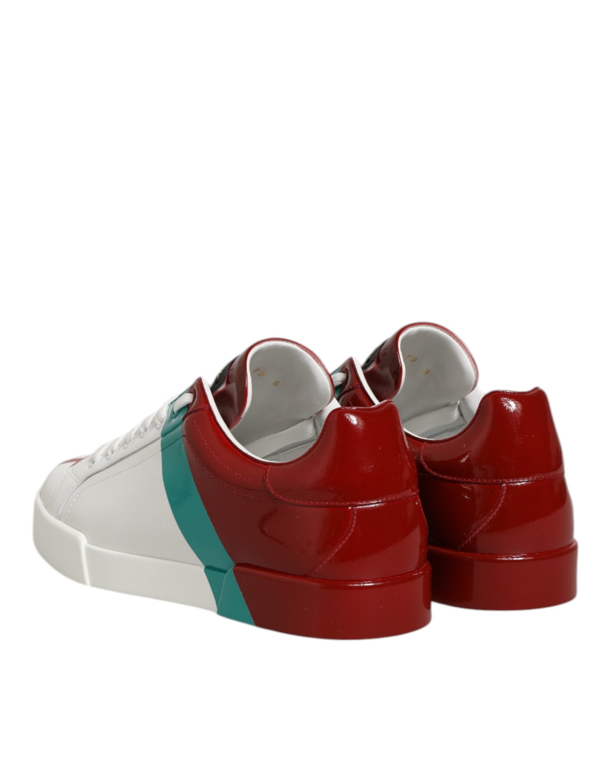 Dolce & Gabbana Multicolor Leather Logo Low Top Sneakers Shoes LUNESCAPE